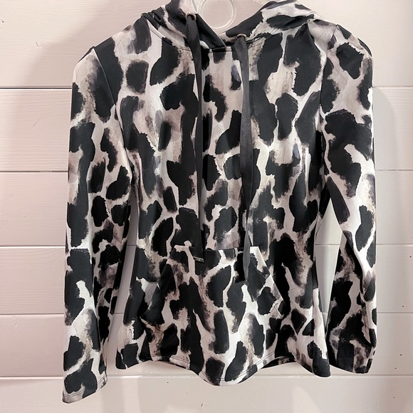 🖤 FRANK LYMAN WEEKEND – XS – Black & White Abstract Hoodie - Picture 4 of 12